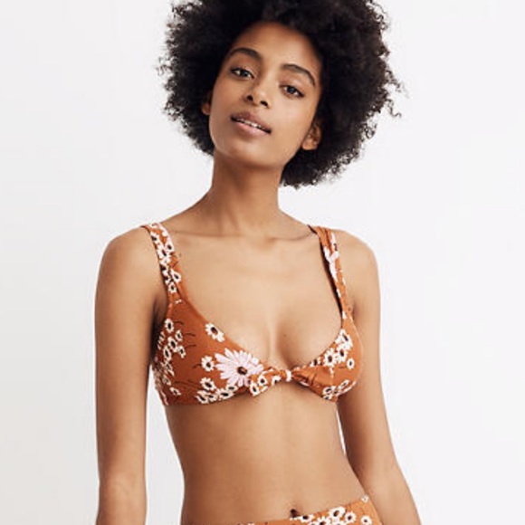 Madewell Other - Madewell Second Wave Daisy Tie Front Bikini Retro